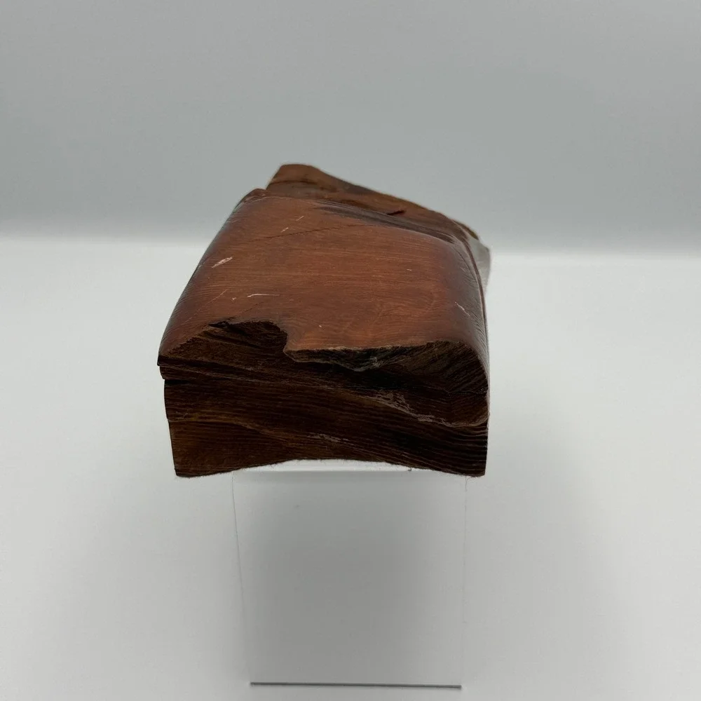 Live Edge Wood Trinket Box Unisex Rustic Natural Brown Hand Carved Small